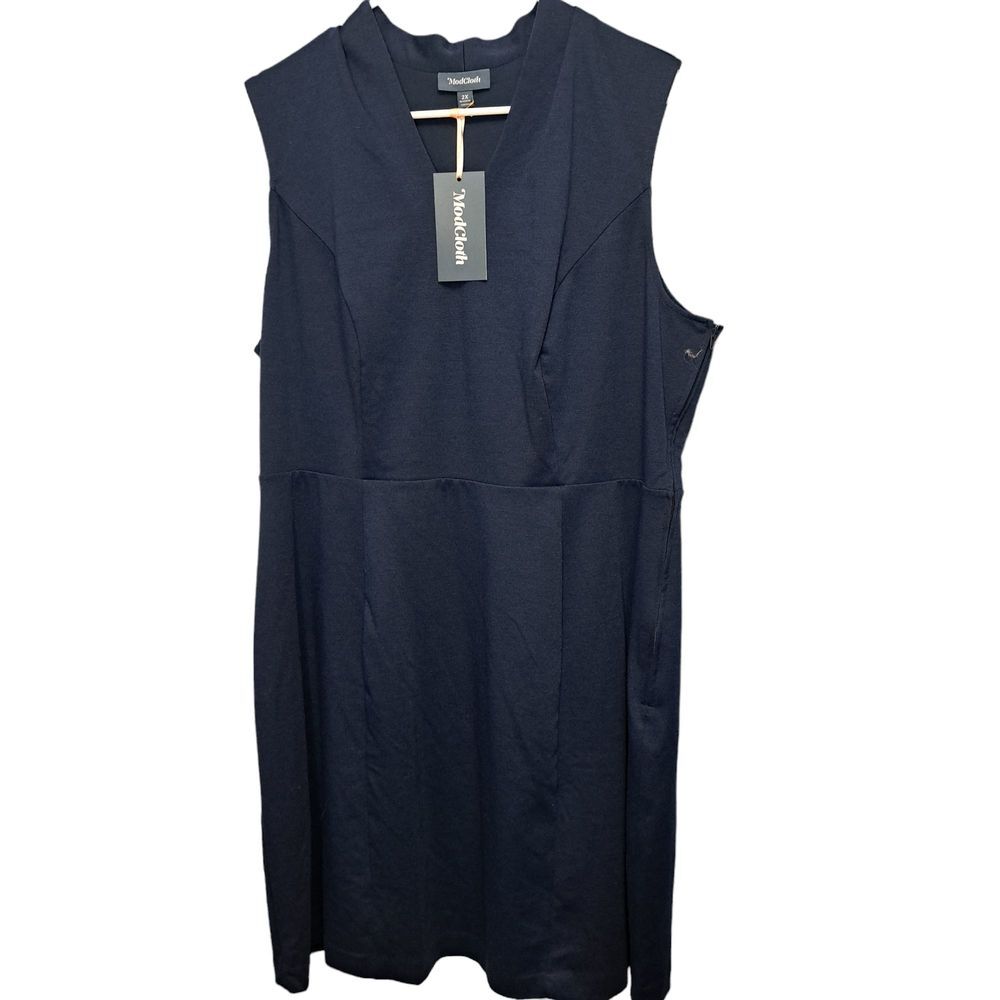 Modcloth Women's Navy Blue Sleeveless Career Wear to Work Dress Plus Size 2X NEW